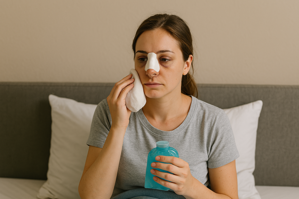 Soins post-opératoires après une rhinoplastie