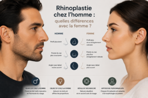 Rhinoplastie différences homme:femme
